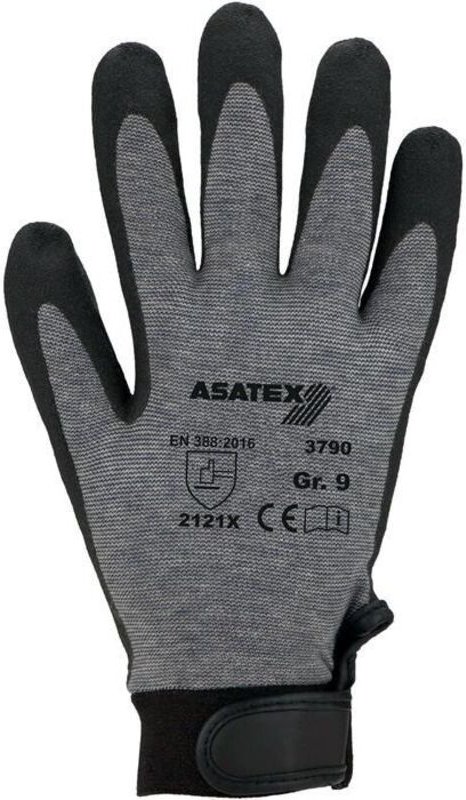 3790/10 Handschuhe Größe 10 grau en 388 PSA-Kategorie ii - Asatex