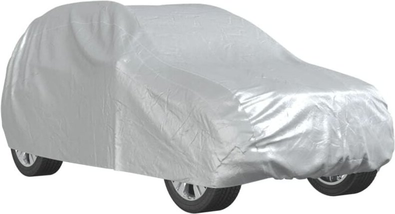 Autoabdeckung für suv mit Schnallenriemen Voll Silbern m peva Vidaxl 141119