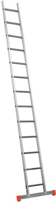 Einfache Aluminiumleiter 13 Sprossen hoch. Arbeit 5,0 m Genia Stab. -GS400/B - Facal