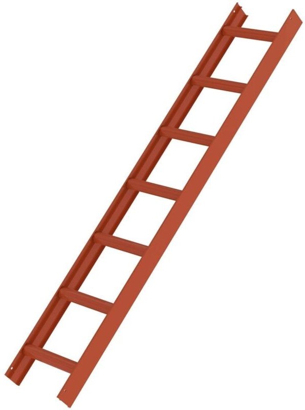 Günzburger Steigtechnik - Dachleiter rot 7 Sprossen - 011114