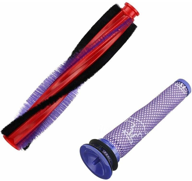 Thumbnail - Staubsauger-Bürstenrolle für Dyson V6/DC59/DC62/SV03, Ersatz-Set (1 x 185 mm Bürstenrolle & 1 x HEPA-Filter)