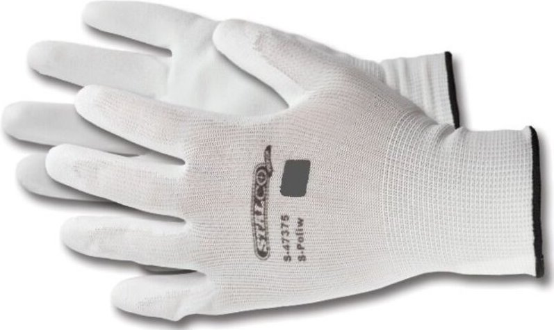 Weiße Arbeitshandschuhe aus Polyamid, Größe 9