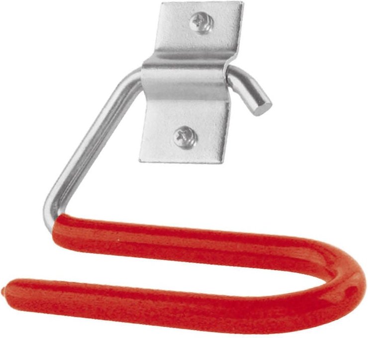 Skihalter verzinkt rot gummiert
