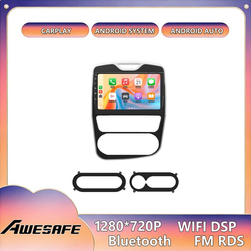 AWESAFE Autoradio Android 13 für Renault Clio 4 (2017–2019) 2GB+32GB 10,1'' Touchscreen CarPlay Android Auto WiFi Blueto...