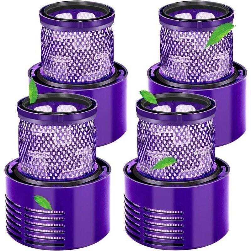 4er-Pack waschbare Ersatzfilter für Dyson V10 – Kompatibel mit den Staubsaugern V10 Cyclone, V10 Absolute, V10 Animal, V...
