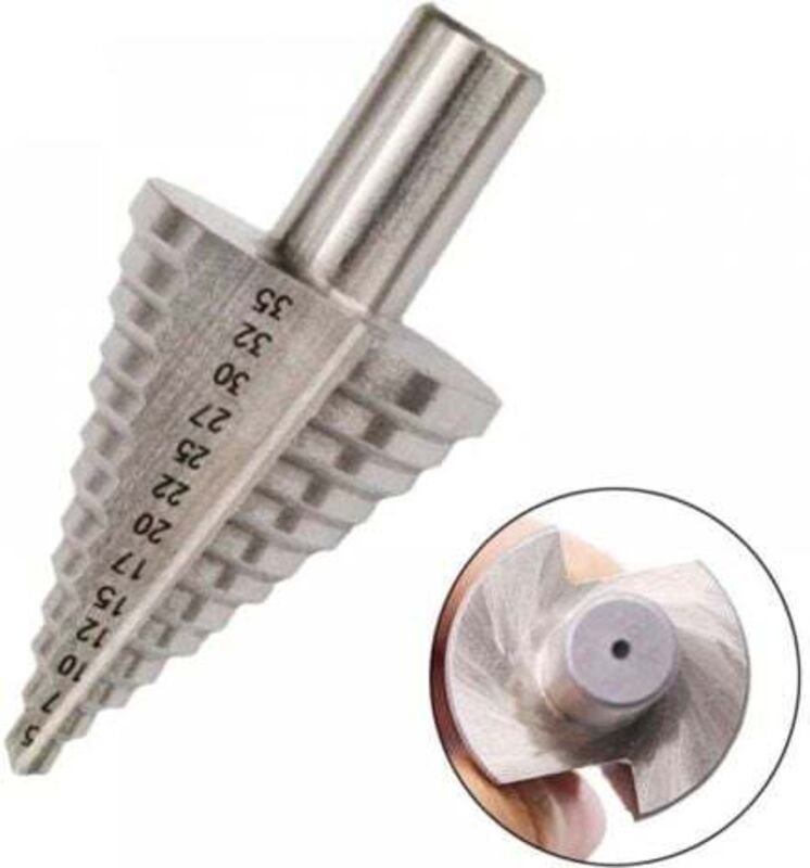 Stufenbohrer Konisch, 13 Stufen 5 mm-35 mm HSS Stufenbohrer 4241 Konischer Stufenbohrer Titanbeschichtetes Lochschneidew...