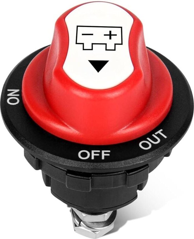 Sollbry - Batterie-Trennschalter, 12 v, 100 a, max. 24 v, ein-aus-aus, 3-Positionen-Batterie-Trennschalter, 12-V-Autobat...