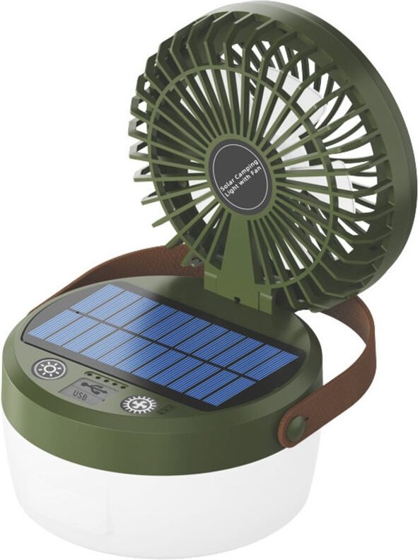 Solar-LED-Campingventilator, wiederaufladbares Licht Typ c, usb zum Aufladen anderer Geräte, tragbares Campinglicht, rob...