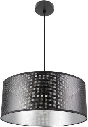 Fabrilamp - Anastasia Anhänger 1xe27 Schwarz/Schwarz-Silber Regx50x50 Cm