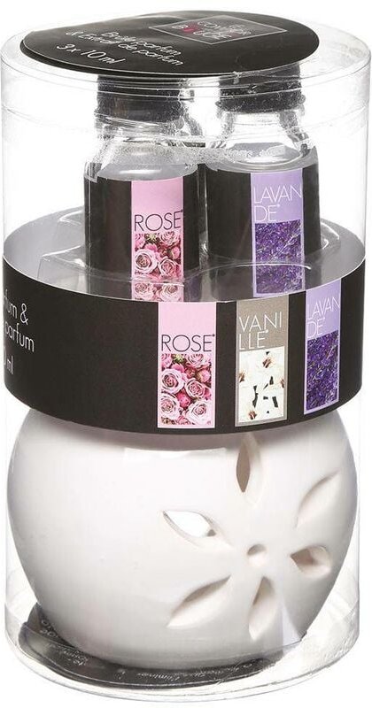 EDM - Parfüm-Brenner und 3er-Set Öle - blumig - 10ml - Atmosphera créateur d'intérieur