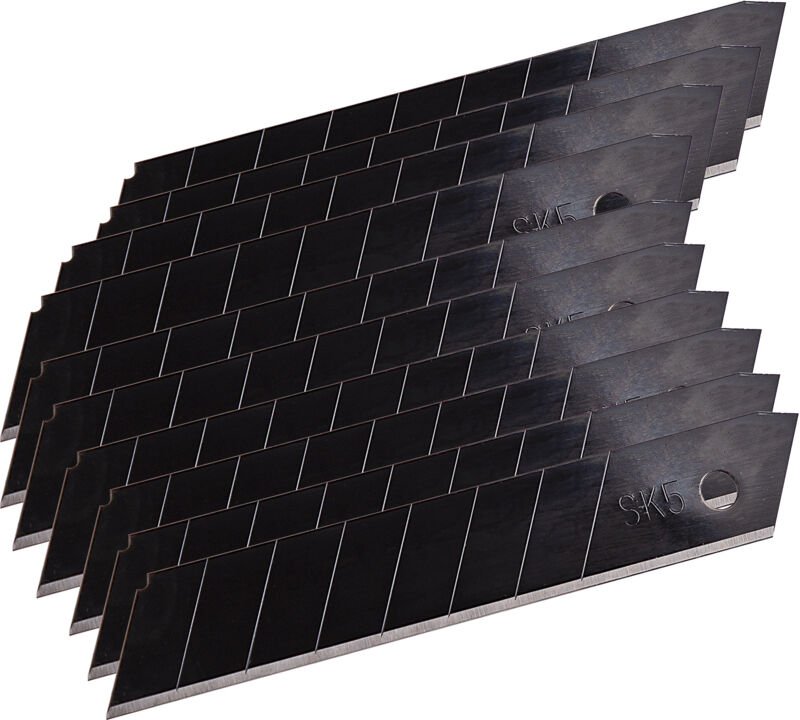 Teppichmesser Abbrechklingen Cuttermesser Klingen schwarz 18 mm SK5 10 St - Kestek