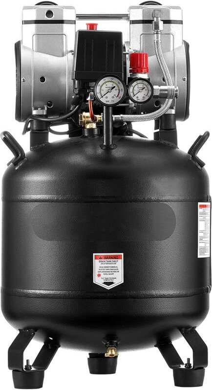 Mophorn Druckluft Kompressor 30 L, 2 PS Leistung, 113 L/m bei 6,2 bar, Maximaldruck von 10 bar, Ölfreier Tank für vielse...