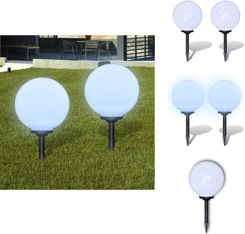Vidaxl - Wegeleuchten 2 Stk. led 30 cm mit Erdspieß - LED-Solarleuchte - Gartenbeleuchtung - Außenscheinwerfer - Wegleuc...