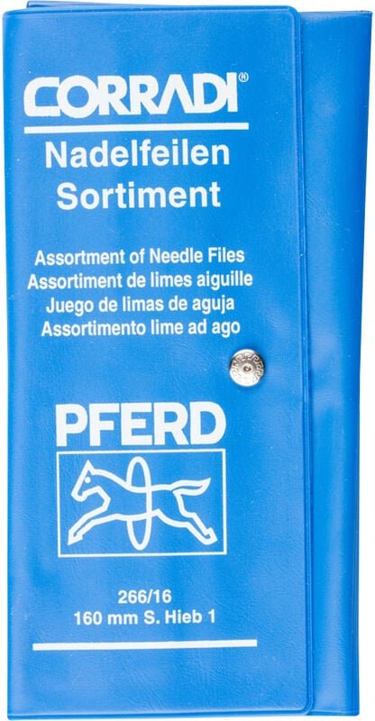 12314082 CORRADI-Nadelfeilen-Set Schweizer Hieb 1 in PVC-Rolltasche Länge 160 mm 1 St. - Pferd