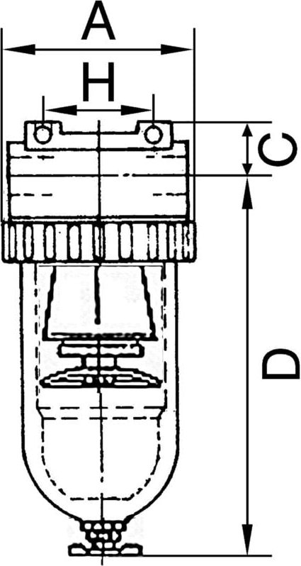 Thumbnail - Spezialfilter »Standard«, mit PC-Behälter, 0,01 µm, bg 3, g 1/2 - Riegler