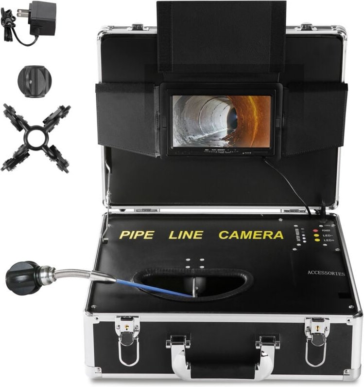 Kanalkamera Rohrinspektionskamera 7-Zoll-Bildschirm 1000TVL 100ft Kabel - Mophorn