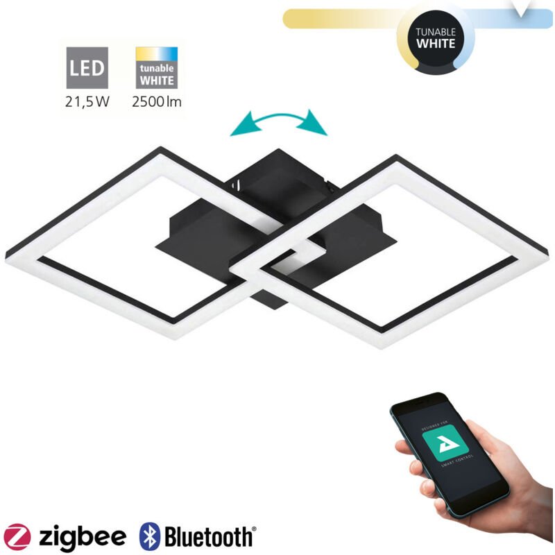 Eglo - Led deckenleuchte paranday-z 21.5w 3000-6500k schwarz - 900316