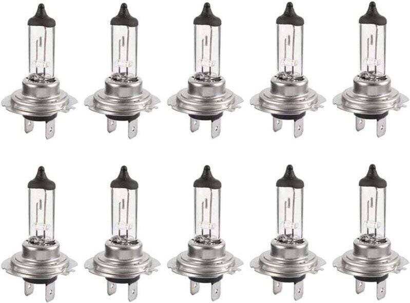 10 Stück 12 V H7 55 W LED-Halogenlampe, langlebige warmweiße Auto-Fern-/Abblendlichtlampe, von DEBUNS