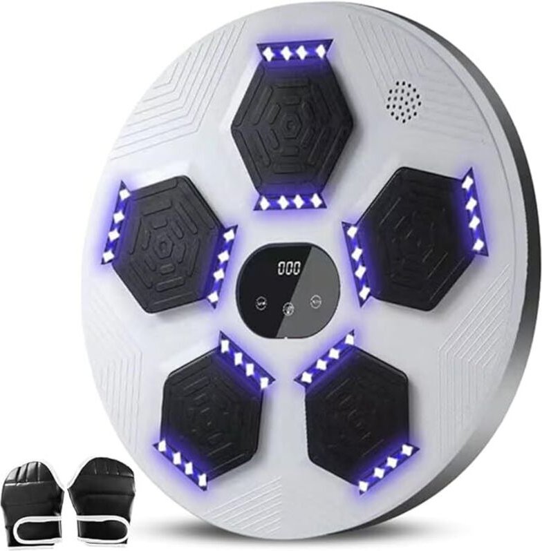 Bluetooth Musik Boxen Maschine, Elektronische Boxmaschine, Indoor Boxgerät mit Musik, Wand Elektronische Music Boxing Tr...