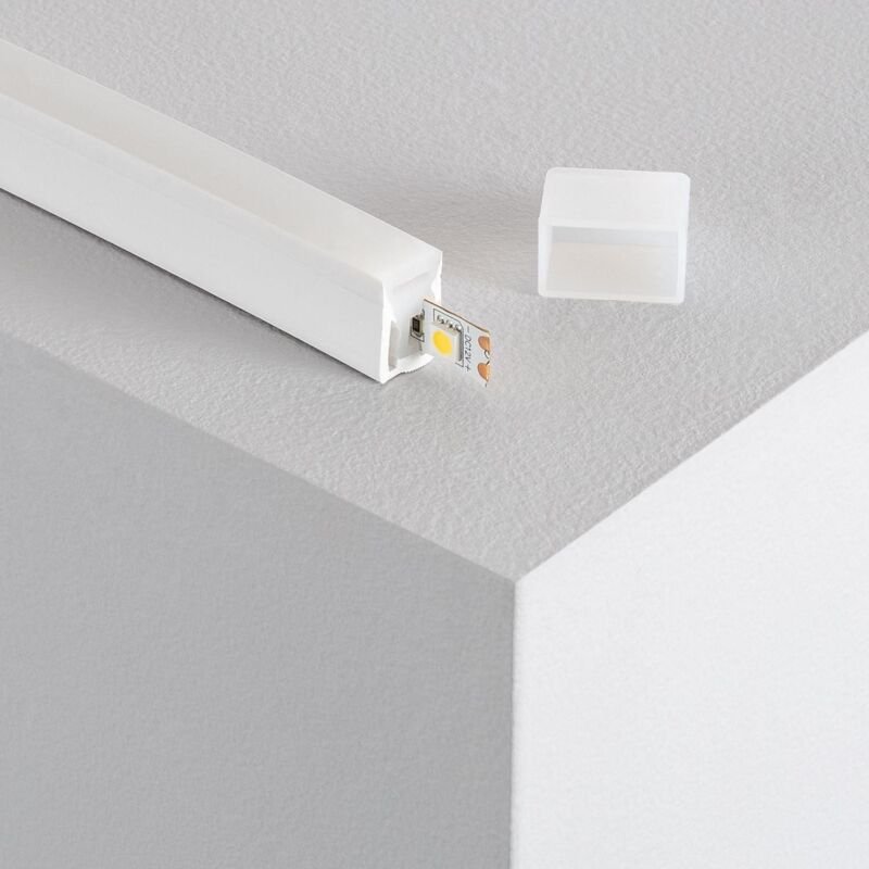 Efectoled - Profil Neon sflex 12x20 seitliche Kurve für led Streifen IP20 bis 10 mm 1 m