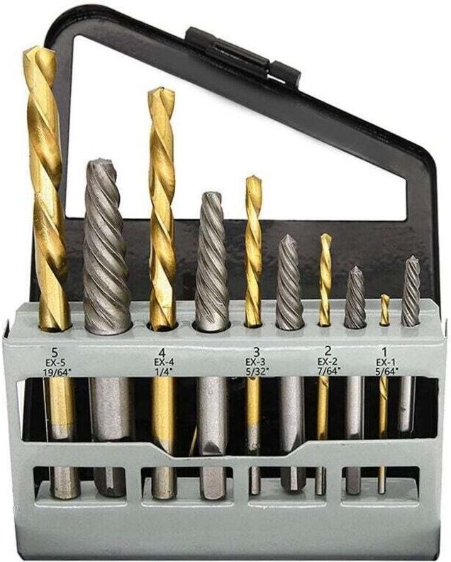 Set mit 10 Kobalt-Schrauben- und Bohrerausdrehern für Linkshänder, Kombinationsset mit Ausdrehern für beschädigte Schrau...