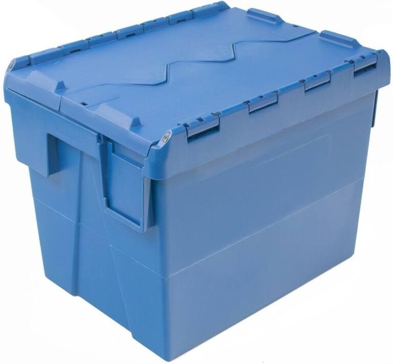 Mega-M Transportbehälter mit Schloss B-40 cm T-30 cm H-30,6 cm Kunststoff blau (SPK4332) N