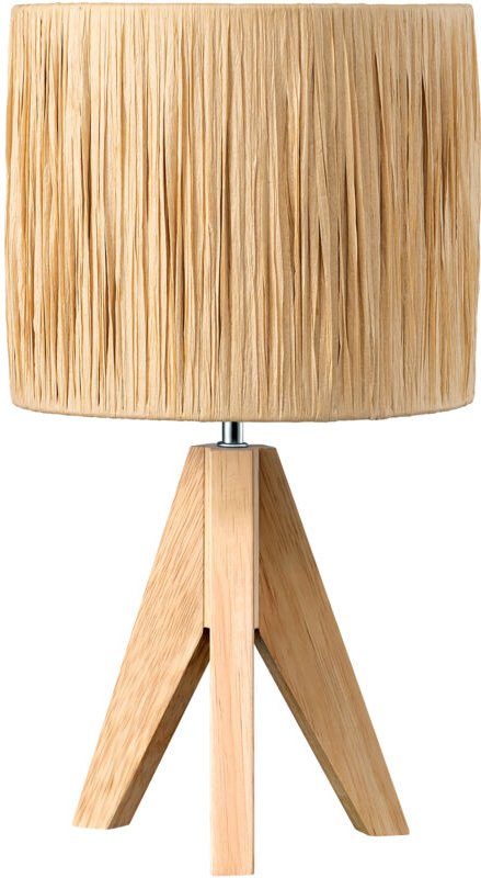 EDISHINE Nachttischlampe mit handgewebtem Seil-Lampenschirm, Wohnzimmer, inkl. E27 4W Glühbirne, H36 cm mit 165 cm lange...