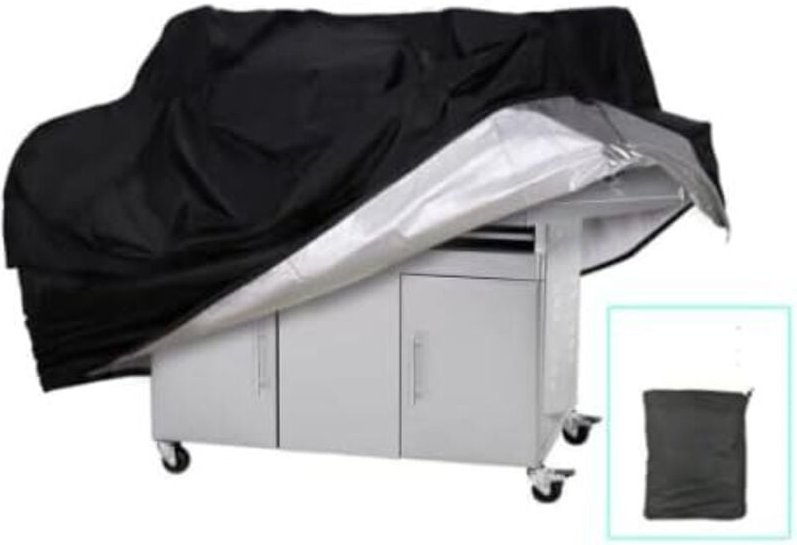 Bbq Grill Cover,Heavy Duty Gas Grill Cover Dustproof and Anti-UV, Tearproof bbq Cover with Storage Bag 145 x 61 x 117cm