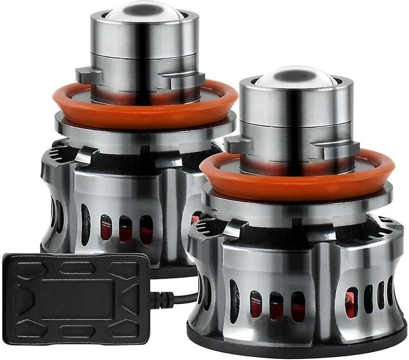 Woosien - H11 Led Mit Objektiv Auto Nebel Lampe 6 Led 6000k 30w 3000 Auto Projektor Nebel Licht Weiß wasserdicht Kit