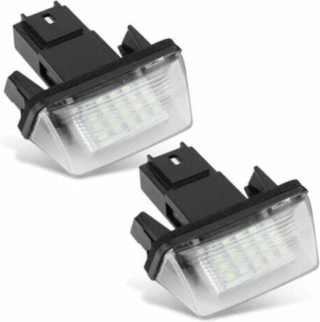 Thumbnail - Cyslmuk - 2 stücke 18 led Auto Kennzeichenbeleuchtung Lampe Links & Rechts für C3 2002-2009 / berlingo / 306 307 406 500...