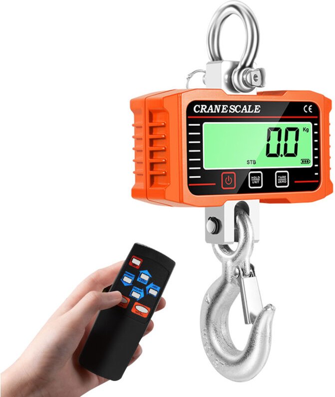 Eosnow - Digital lcd Display 2000 kg Crance Scale Tragbare elektronische Hochleistungs-Hakenkran-Industriequalität mit G...