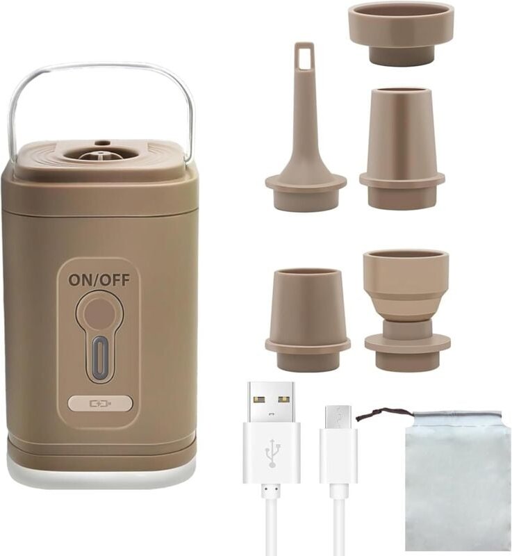Mini Elektrische Luftpumpe, 2 in1 Elektropumpe Inflate und Deflate, Elektro-Luftpumpe für Luftmatratze/Vakuumbeutel, Tra...