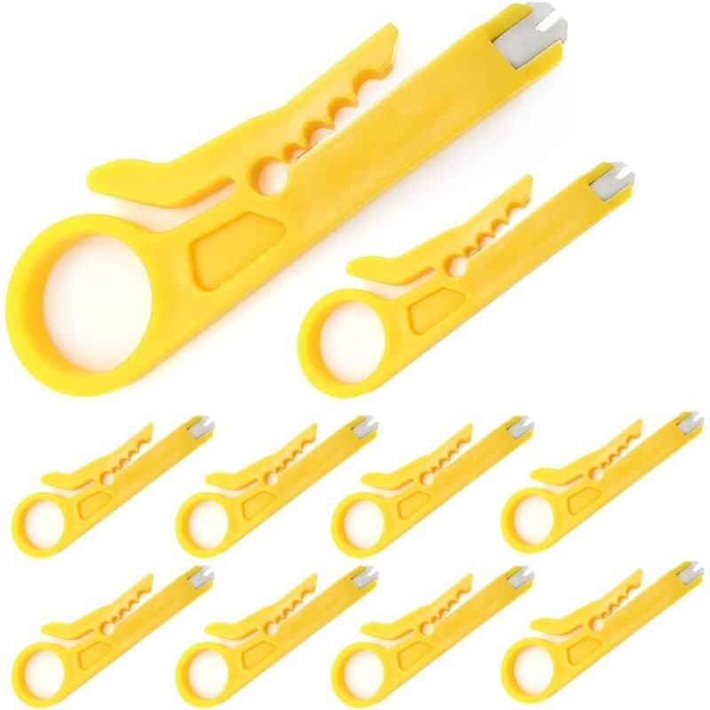 10-teiliges Mini-Abisolierwerkzeug/Netzwerkkabel-Crimpwerkzeug/Netzwerkkabel-Abisolierzange/Bürstenschneider für RJ45 Ca...