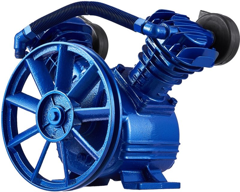 Mophorn - Air-Kompressorpumpenkopf, 3 ps 6,25CFM @ 90psi, doppelzylinderöl geschmiert, einstufiges V-Typ-Gusseisen, max....