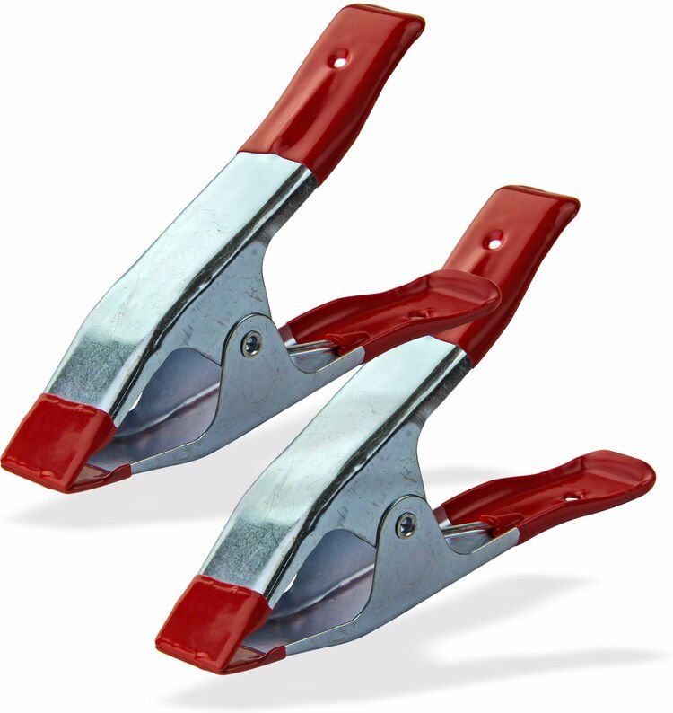 Dema - 2x Leimzwinge 100 mm verzinkt, gummiert Schraubzwinge Spannzwinge Einhandzwinge