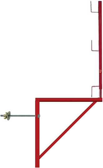 1 Konsole mit Epoxy-Lackierung 0.80m x 0.80m - Rundrohr - 110001804/01