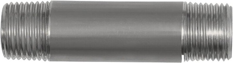 Rohrdoppelnippel, r 1 1/4, Länge 60 mm, Edelstahl 1.4571 - Riegler