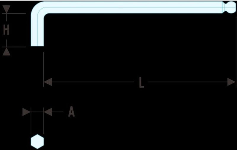 83SH.2.5 Stiftschluessel lang Kugelkopf 2,5 mm - Facom