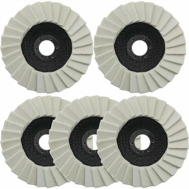 Polierscheibe aus Wollfilz, gezahnte Unterlegscheibe, Lamellenscheibe für Winkelschleifer aus Edelstahl, Glas, Metallen,...