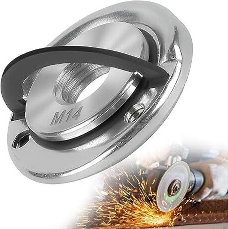 Csparkv - M14 Winkelschleifer-Schnellspannmutter mit Zugring – Werkzeuglose Schnellspannmutter für Metallbearbeitung, St...