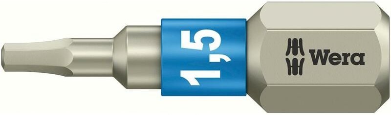Thumbnail - Bit rostfrei 1/4 din 3126 C6,3 Innensechskant 1,5x25mm Wera