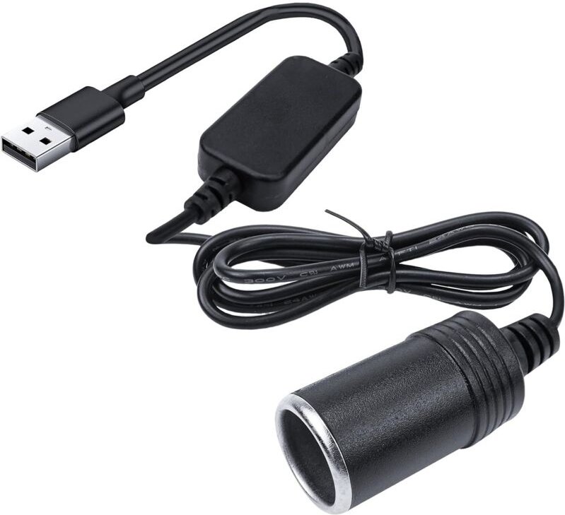 USB-A-Stecker auf Buchse, Zigarettenanzünder-Adapterkabel, 12 V, USB-Auto-Zigarettenanzünder-Adapter für GPS, Dashcam, e...