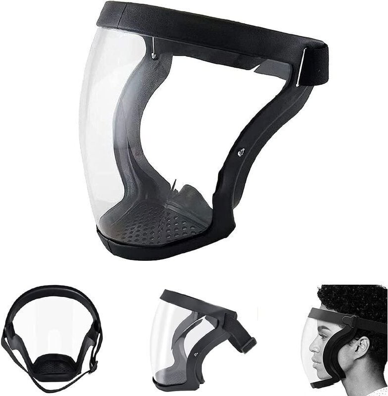Super schützende Gesichtsmaske – Vollgesichtsmaske, langlebige klare Gesichtsmaske, klare Gesichtsmaske, wiederverwendba...