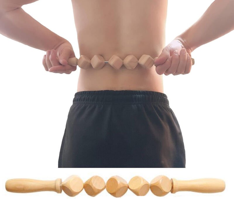 Massagegeräte aus Holz – Anti-Cellulite-Massagerolle, Massagestab aus Holz für die Muskeltherapie, Linderung von Muskels...