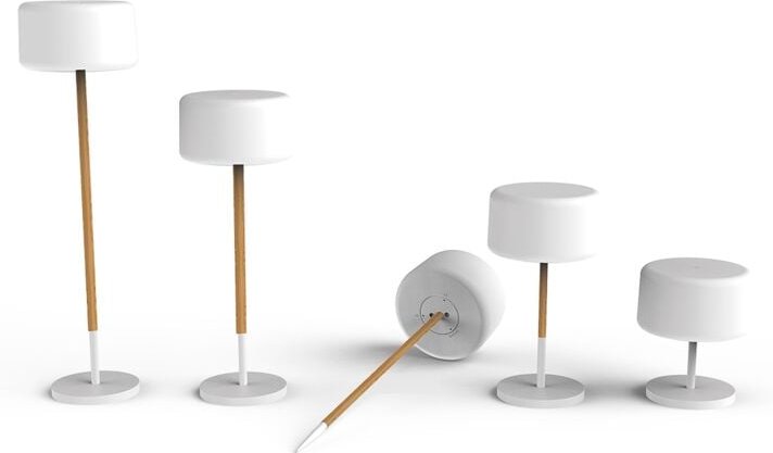 Chloe plant. Kabellose Stehlampe für den Innen- und Außenbereich. Aufladung durch Solar- und Batteriebetrieb. RGB-LED-Li...