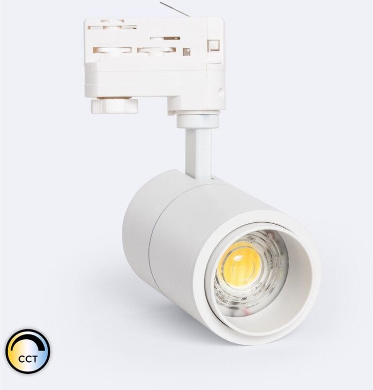 3-Phasenstromschiene LED-Strahler 20W Dimmbar cct Pulyx Weiß