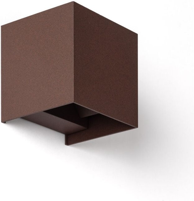 Efectoled - LED-Wandleuchte Aussen 10W Aluminium Doppelseitige Beleuchtung cct Wählbar Iridix Rost