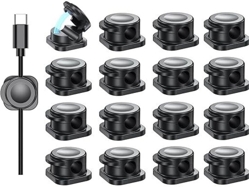 Shining House - Magnetische Kabel-Management-Clips, 8 Stück, Kabel-Organizer-Clips, magnetische Kabel-Organizer für hdmi...