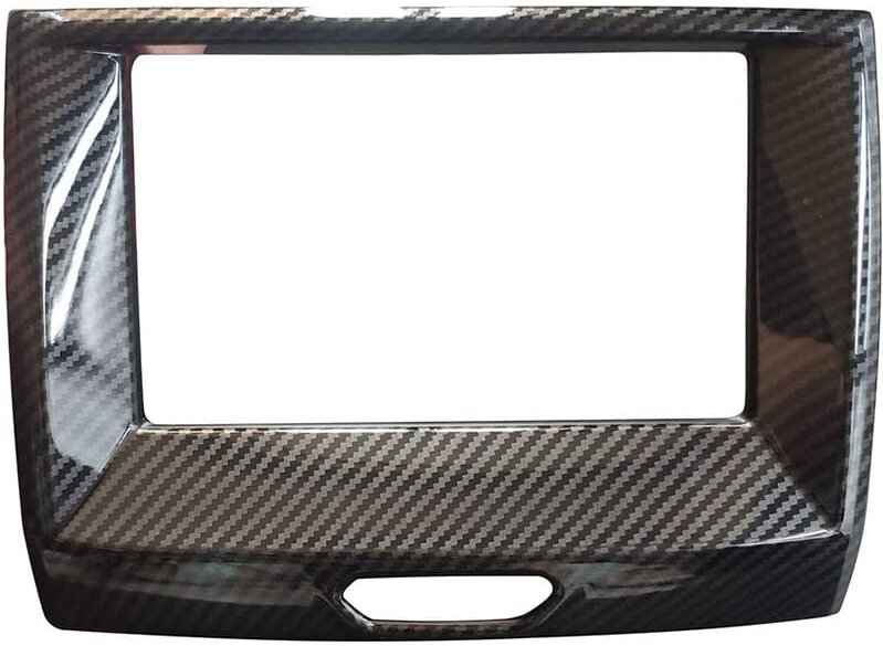 Tlily - Für Ford Ranger Everest Endeavor 2015+ Carbonfaser-Innenraum-Navigationsabdeckung, Zierrahmen, Dekorateur, Autoz...