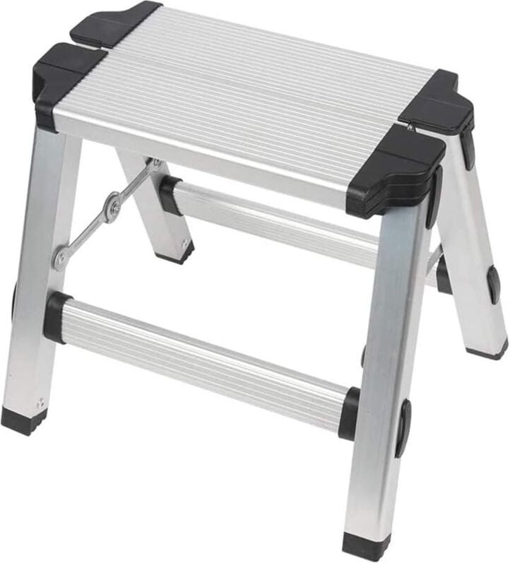 Multifunktions-Trittleiter aus Aluminium mit 2 Stufen – Maximale Belastung: 150 kg
